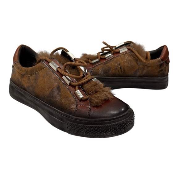 L'artiste Spring Step Womens Sneakers Distressed Brown Leather size 38 US 7.5 - Picture 8 of 10